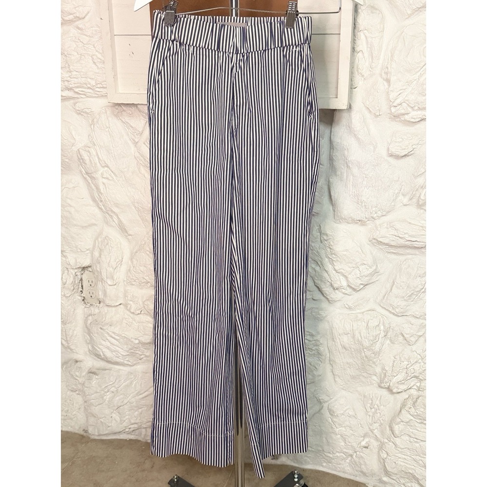 Everlane Easy Pant, Navy And White Stripes, Size 0